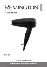 Preview for 1 page of Remington Travel Dryer D1500 Quick Start Manual
