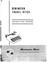 Preview for 1 page of Remington TRAYEL-RITER Instruction Manual