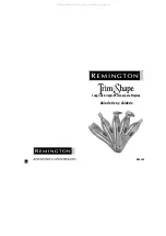 Preview for 7 page of Remington Trim & Shape WPG-150 Use And Care Manual