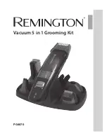 Remington Vacuum 5 in 1 Grooming Kit PG6070 User Manual preview