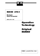 Preview for 1 page of REMKO ATR-4 Operating Instructions Manual