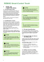 Preview for 4 page of REMKO Smart-Control Touch Operating Manual