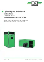 REMKO VRS 100 EN Operating & Installation Instructions Manual preview