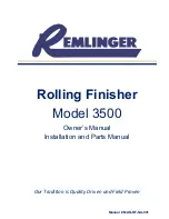 Remlinger 3500 Owner'S Manual And Installation Instructions preview