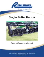 Preview for 1 page of Remlinger Single Roller Harrow Install/Owner’S Manual