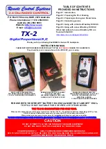 Remote Control Systems TX-2 Instruction Manual preview