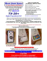 Remote Control Systems TX-20+ Instruction Manual preview