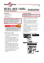 Preview for 1 page of Remote Control RCEL 005 Instruction Manual