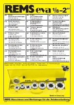 REMS eva 1/8-2" Operating Instructions Manual preview