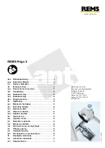 REMS Frigo 2 F-Zero Instruction Manual preview