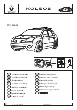 Предварительный просмотр 1 страницы Renault 77 11 423 432 Installation Instructions Manual