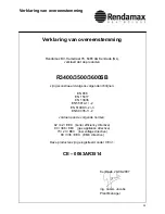 Preview for 121 page of Rendamax R3400 Operation And Installation Manual