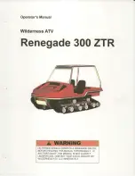 Preview for 2 page of Renegade 3OO ZTR Operator'S Manual