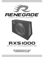 Renegade RXS1000 Operation Manual preview