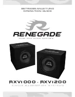 Renegade RXV1000 Operation Manual preview