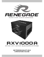 Renegade RXV1000A Operation Manual preview