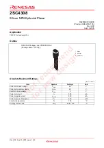 Предварительный просмотр 1 страницы Renesas 2SC4308 Specification Sheet