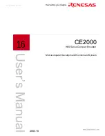 Предварительный просмотр 1 страницы Renesas CE2000-H8S Series User Manual