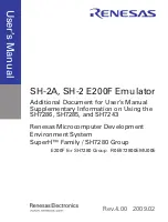 Preview for 3 page of Renesas E200F User Manual