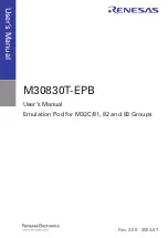 Предварительный просмотр 3 страницы Renesas Emulation Pod M30830T-EPB User Manual