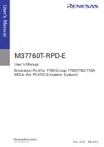 Preview for 3 page of Renesas Emulation Pod M37760T-RPD-E User Manual