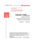 Renesas H8SX/1650 Hardware Manual предпросмотр