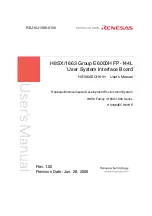 Предварительный просмотр 1 страницы Renesas H8SX/1663 E6000H FP-144L User Manual