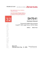 Renesas HD6417641 Hardware Manual preview