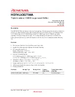 Renesas HD74LV2GT04A Datasheet предпросмотр