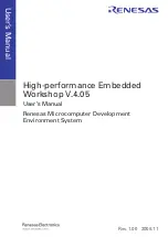 Предварительный просмотр 3 страницы Renesas High-performance Embedded Workshop V.4.05 User Manual