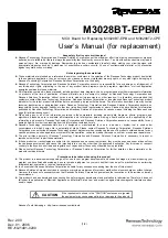 Предварительный просмотр 3 страницы Renesas M3028BT-EPBM User Manual