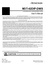 Preview for 3 page of Renesas M3T-42DIP-DMS User Manual