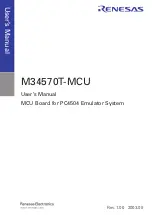 Предварительный просмотр 3 страницы Renesas MCU Board for PC4504 Emulator System M34570T-MCU User Manual