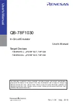 Renesas QB-78F1030 User Manual предпросмотр