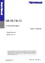 Предварительный просмотр 1 страницы Renesas QB-RL78L1C User Manual