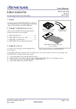 Renesas R0E001000EXT00 User Manual предпросмотр