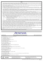 Preview for 4 page of Renesas R0E001000EXT00 User Manual