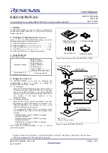 Renesas R0E0100TNPFJ00 User Manual preview