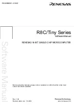 Предварительный просмотр 1 страницы Renesas R8C/Tiny Series Software Manual