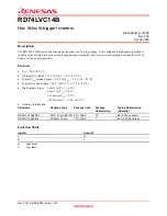 Предварительный просмотр 1 страницы Renesas RD74LVC14B Datasheet