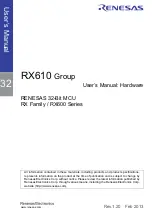 Renesas RX600 Series User Manual предпросмотр