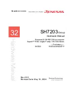 Предварительный просмотр 1 страницы Renesas Single-Chip Microcomputer SH7203 Hardware Manual