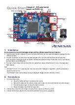 Предварительный просмотр 1 страницы Renesas Stream it Quick Start