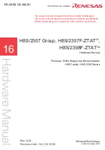 Предварительный просмотр 1 страницы Renesas ZTAT H8S/2357F Hardware Manual