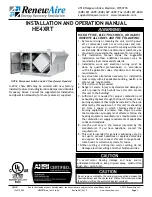 Preview for 1 page of RenewAire HE4XRT Installation And Operation Manual