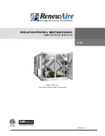 Preview for 1 page of RenewAire LE10XIN Installation, Operation & Maintenance Manual