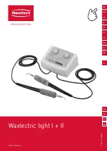 Preview for 1 page of Renfert Waxlectric light I Instructions For Use Manual