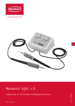 Preview for 105 page of Renfert Waxlectric light I Instructions For Use Manual