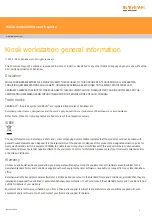 Предварительный просмотр 2 страницы Renishaw Kiosk workstation User Manual