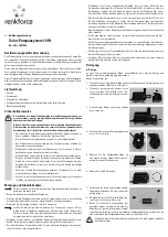 Renkforce 1007585 Operating Instructions Manual preview